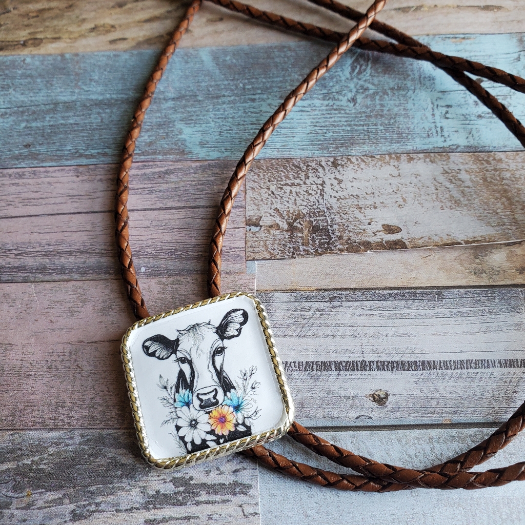 Handmade Western Bolo Tie Western Necklace Cowgirl Western Boho Rodeo Co